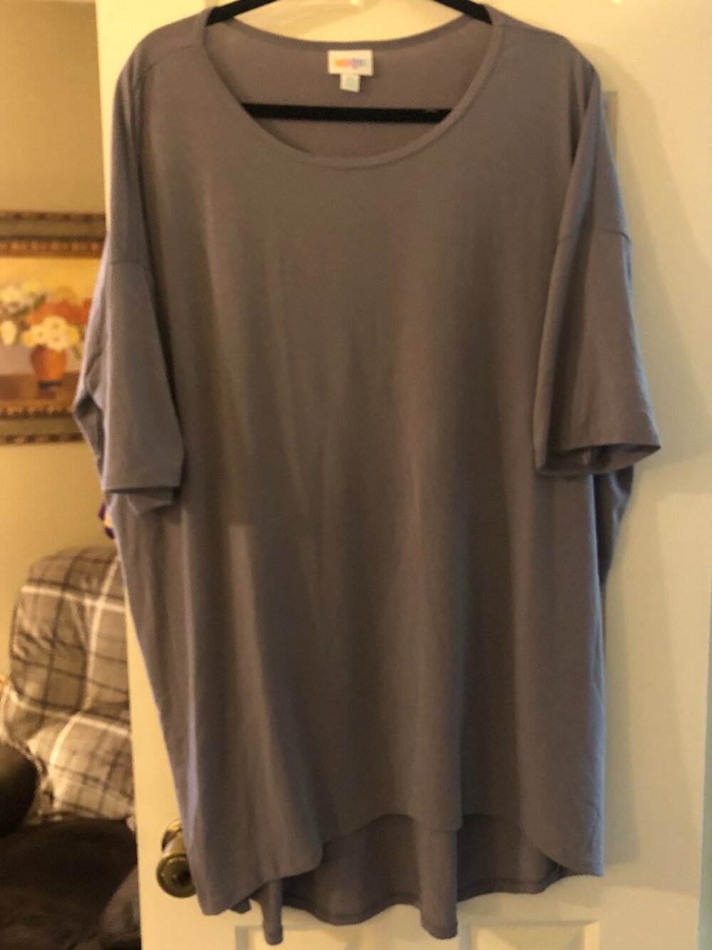 109B IRMA GREY TUNIC 2X LULAROE